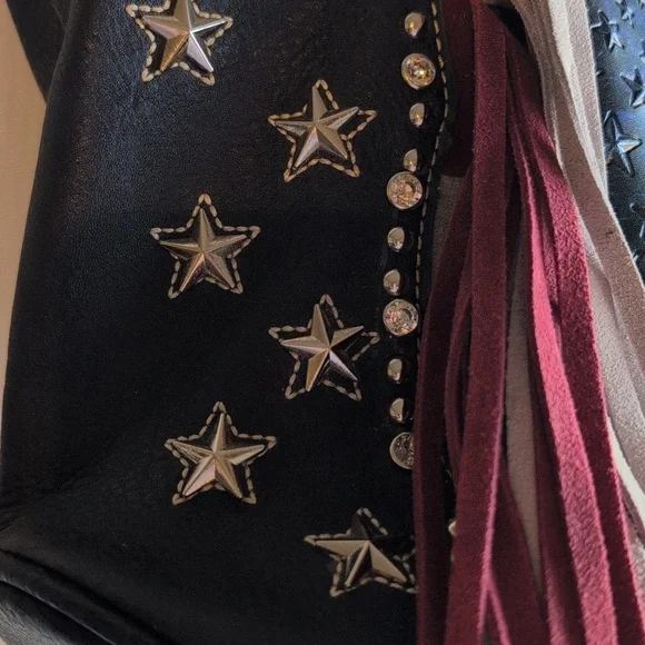 Montana West Studded Handbag with Fringe Accents - Picture 4 of 15